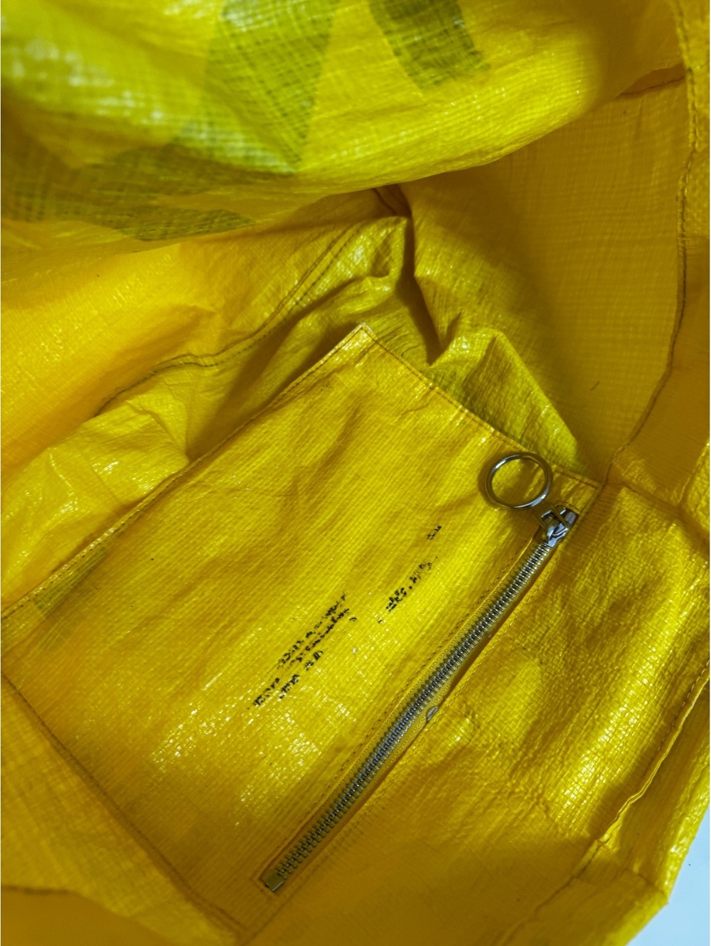 Off-White Arrows Commercial Tote Bag Yellow Black Large Logo Shopper - Picture 7 of 8
